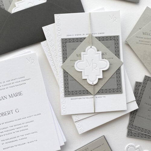 Black, white and gray business invitation customized light luxury corporate annual meeting invitation high-end summit event invitation card design